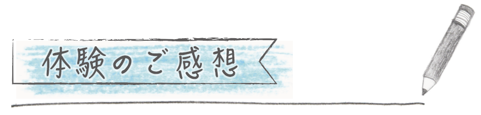 体験のご感想